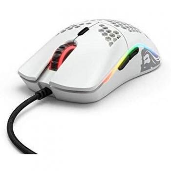 Top Mouse Gaming Glorioso Race Model O, Cavo, 12.000 DPI, Pixart PMW3360, Bianco opaco