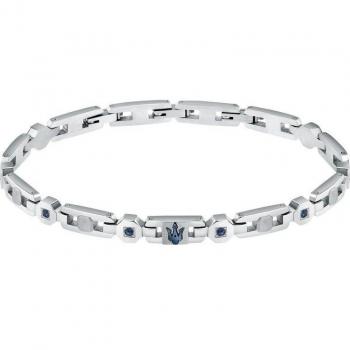 Maserati Pulsera para Hombre en Acero Inoxidable, Piedra PP, Colección Iconic
