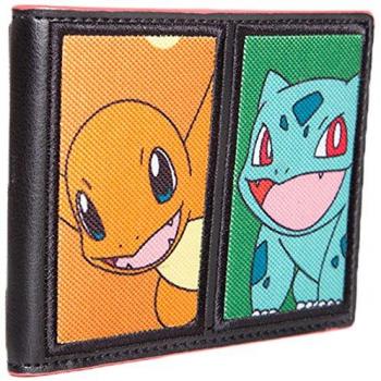 Bioworld POKEMON Starting Characters Bi-Fold Wallet Monedero, 12 cm, Varios colores (Multi Colour)
