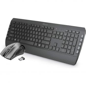 Trust Tecla-2 Tastiera e Mouse Wireless [Layout Italiano], Nero