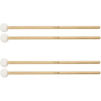 Pares de Mallas de Mango de Madera Timpani de 15 con Bastones de Fieltro Suave Multiuso