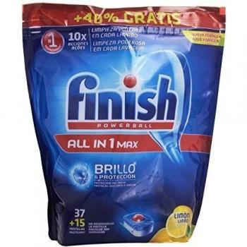Finish Todo en 1 Max Limón Pastillas para Lavavajillas