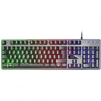 Mars Gaming MK220ES Tastiera USB Spagnola Nera e Grigia