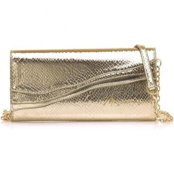 MARIAMARE bolso de mano mujer wavy oro con cierre solapa