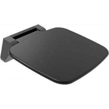 Douchezit Polysan Saap, pliable, 350x328 mm, noir mat