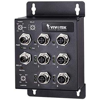 Switch di rete Vivotek AW-IHT-0602 a 6 porte, Nero