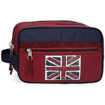 Neceser Pepe Jeans Andy Doble Compartimento Adaptable, Rojo, 26x16x12 cm