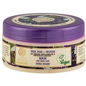 Natura Siberica Super Kedr, rosa y proteínas. Máscara para el cabello débil, 300 ml