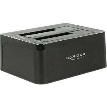 Doppia docking station USB 3.0 Delock per 2 x HDD/SSD SATA con funzione clone