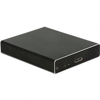 DELock External Enclosure 2x M.2 Key B > SuperSpeed USB 10 Gbps (USB 3.1 Gen 2) with RAID