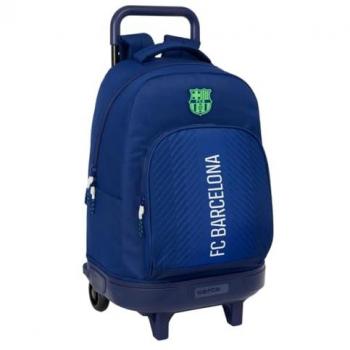Mochila Compacta con Ruedas y Bolsa Extraíble FC Barcelona Azul Marino