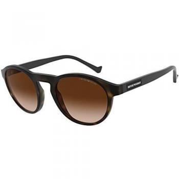 Emporio Armani 0EA4138 Gafas Unisex Adulto, Dark Havana/Brown Shaded, 52/22/143