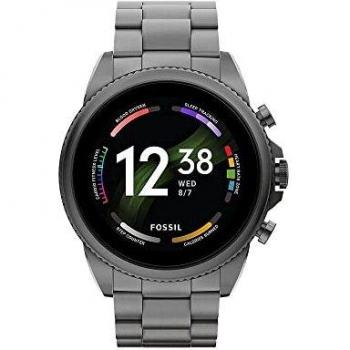 Smartwatch Gen 6 Para Hombre, de Fossil de Acero Inoxidable, en Tono Ahumado, con Brazalete de Acero Inoxidable en Tono Gris, FTW4059
