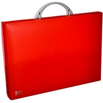 Grafoplás 30100551. Maletín Escolar de Polipropileno. Rojo. Modelo ColorGraf. 345x245x40mm