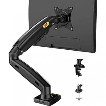 NB F80 Desk Mount, Professional Arm for PC Monitors, LCD and LED 43cm-69 cm/17-27, with Maximum Weight Capacity of 9 kg, Pivot (360° Rotation), TÜV Certified, Swivel, Adjustable