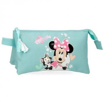 Mochila Escolar Disney Minnie y Figaro Azul