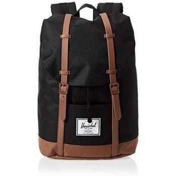 Herschel Casual Negro con Silla de Montar Marrón