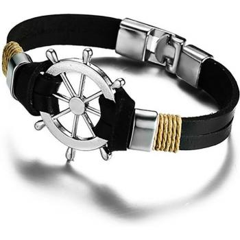 Pulsera Retro de Cuero para Hombre