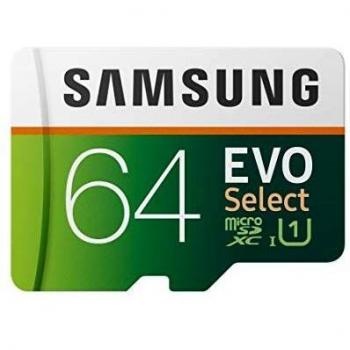 Scheda MicroSD Samsung MB-ME64HA Evo Select 64GB con adattatore SD incluso