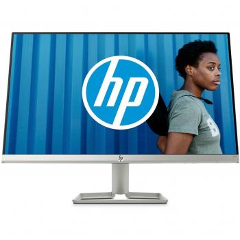 HP 24f Monitor 23.8”, FHD 1920 x 1080 a 60 Hz, IPS, Antiriflesso, Borderless, Tempo risposta 5 ms, AMD FreeSync, Regolazione Inclinazione, Comandi su schermo, Low blue light, HDMI, Argento