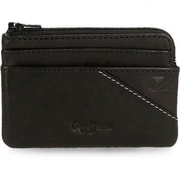 Pepe Jeans. Monedero de piel Striking Negro