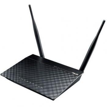Asus DSL-N12E Modem Router ADSL2+ Wireless N300 Mbps, 4 porte LAN Fast Ethernet RJ45, 2 Antenne esterne, Nero/Antracite