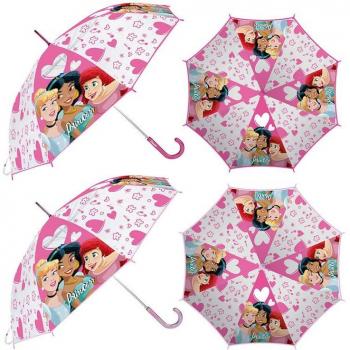 Paraguas Burbuja Disney Princesas Automático Infantil Rosa