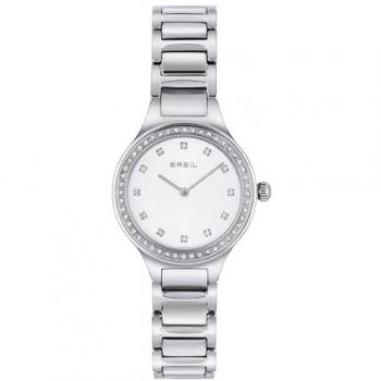 Reloj BREIL Blanco Solo-Time TW1965 con 2 cuarzos, lancette y pulsera de acero oro