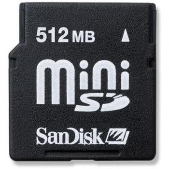 Mini SD SanDisk 512 MB