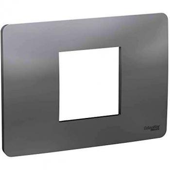 Marco Italiano 2 Módulos Aluminio Schneider Electric NU210230