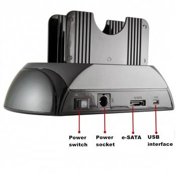 Sisun 2.5/3.5 IDE SATA HDD Docking Station +Card Reader Hub (Nero)