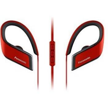 Panasonic RP-BTS30E-R Wireless Earbuds, Bluetooth 5.0, 3.5mm/USB, Red