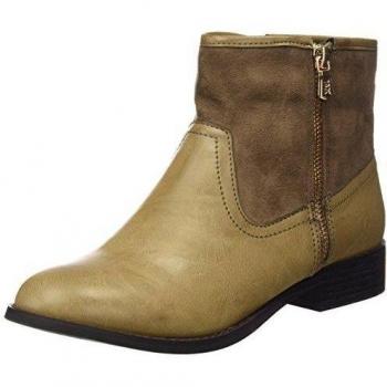Xti Botin Sra. C.Combinado 46010, Botas Cortas Mujer, Beige (Taupe), 41