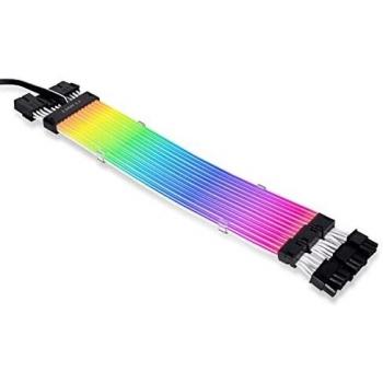 Lian-Li Strimer Plus V2 Triple Cable VGA RGB de 8 Pines (PW12-PV2 Negro)