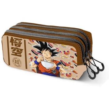 KARACTERMANIA Portatodo Cuadrado Triple – Dragon Ball Goku Foodie 10×23×11 cm Marrón