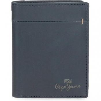 Pepe Jeans. Cartera de piel Staple vertical Azul marino