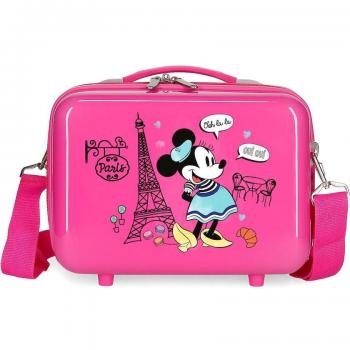 Neceser ABS Minnie Paris Adaptable fucsia -29x21x15cm