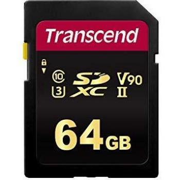 Transcend TS64GSDC700S Scheda di Memoria SDXC da 64 GB, Imballaggio Standard, 700S, Per Videocamere Professionali