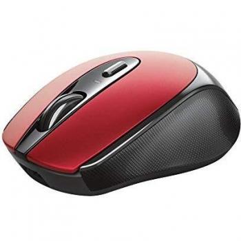 Mouse Wireless Ricaricabile Rosso Con Batteria Integrata 4 pulsanti USB-C 1600DPI