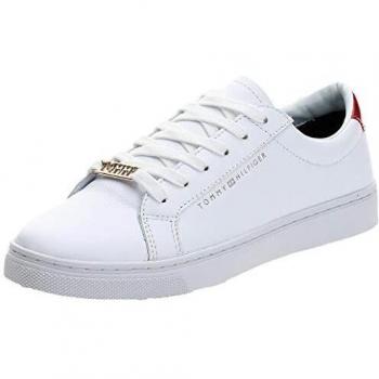 Tommy Hilfiger Zapatilla Essential para Mujer, Blanco (Rwb), 37