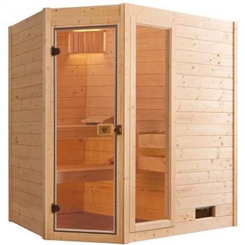 Massivholzsauna VALIDA Eck 1
