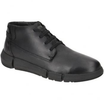 Bottines en cuir noir à lacets – modèle Geox U26F6A