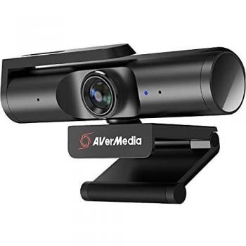 Webcam Ultra Wide Angle 4K con Cover, Microfono, Plug & Play, Gaming, Stream, Video Call, Works with Skype, Zoom, OBS, XSplit, PC/Laptop PW51