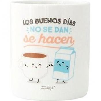 Mr. Wonderful Woa03817Es Taza Los Buenos Días No Se Dan Se Hacen, Multicolor