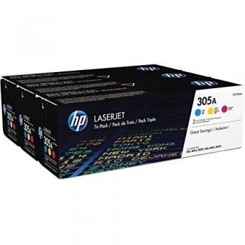 Hp HP Confezione da 3 cartucce originali di toner ciano/magenta/giallo LaserJet 305A