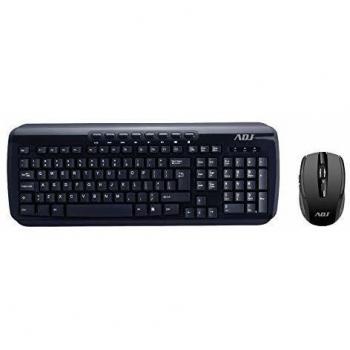 ADJ Shine KW118 Set Tastiera Multimediale e Mouse Wireless, Layout Italiano QWERTY, per PC/Laptop/Notebook Windows, Tasti Silenziosi, Senza Fili, 112 Tasti, Mouse Ergonomico 1600 DPI, Nero