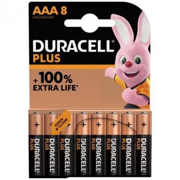 Batería Duracell Plus AA Alcalina 1.5V Pack 4 piezas Negro Oro