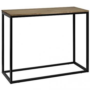 Consola Recibidor iCub 120x35x82cm Negro Madera Maciza Pino Vintage Industrial