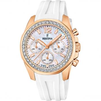 Reloj De Mujer Festina Rainbow F20611/1 Con Esfera Beige
