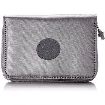Kipling Money Love, Cartera para Mujer, Negro (Carbon Metallic), 9.5x12.5x2.5 cm